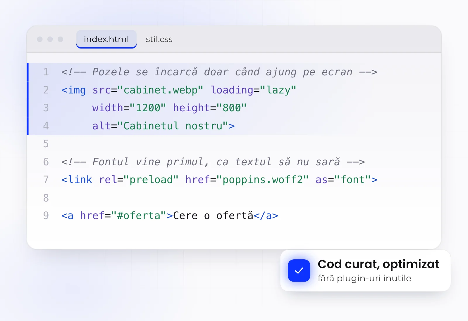 Fragment de cod sursă